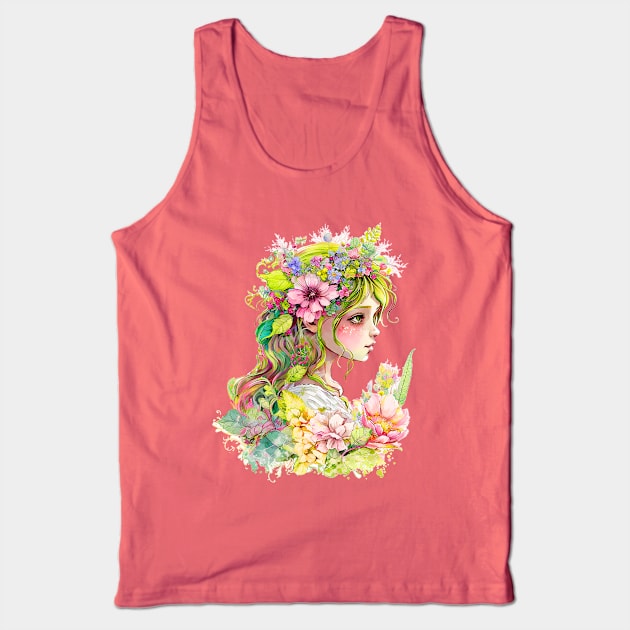 Flower Garden Fairy Aesthetic Tank Top by Pine Hill Goods